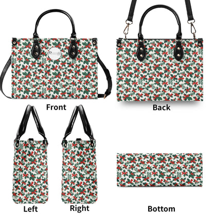 Holly Bow Luxury Women Leather Handbag (3 sizes) - DeRose Seasonal