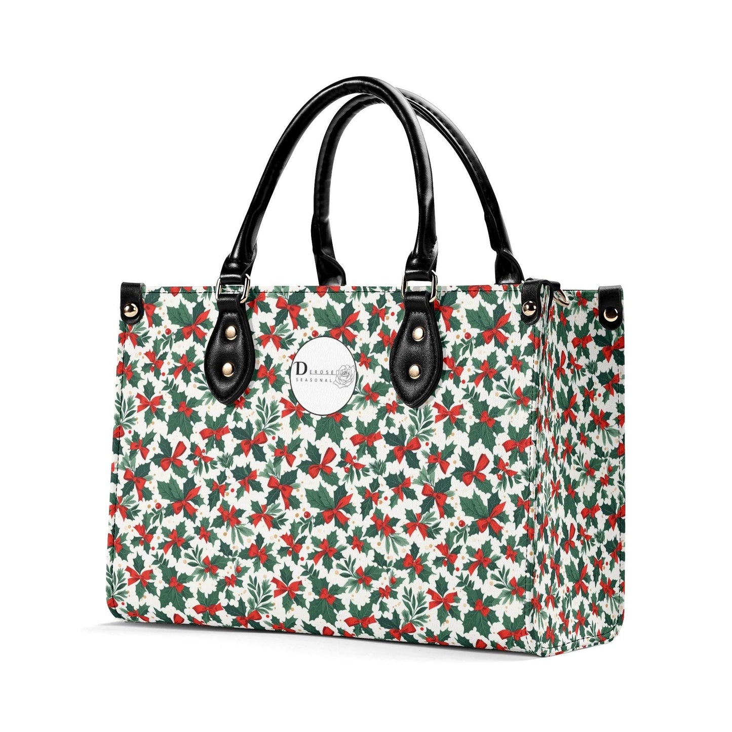 Holly Bow Luxury Women Leather Handbag (3 sizes) - DeRose Seasonal