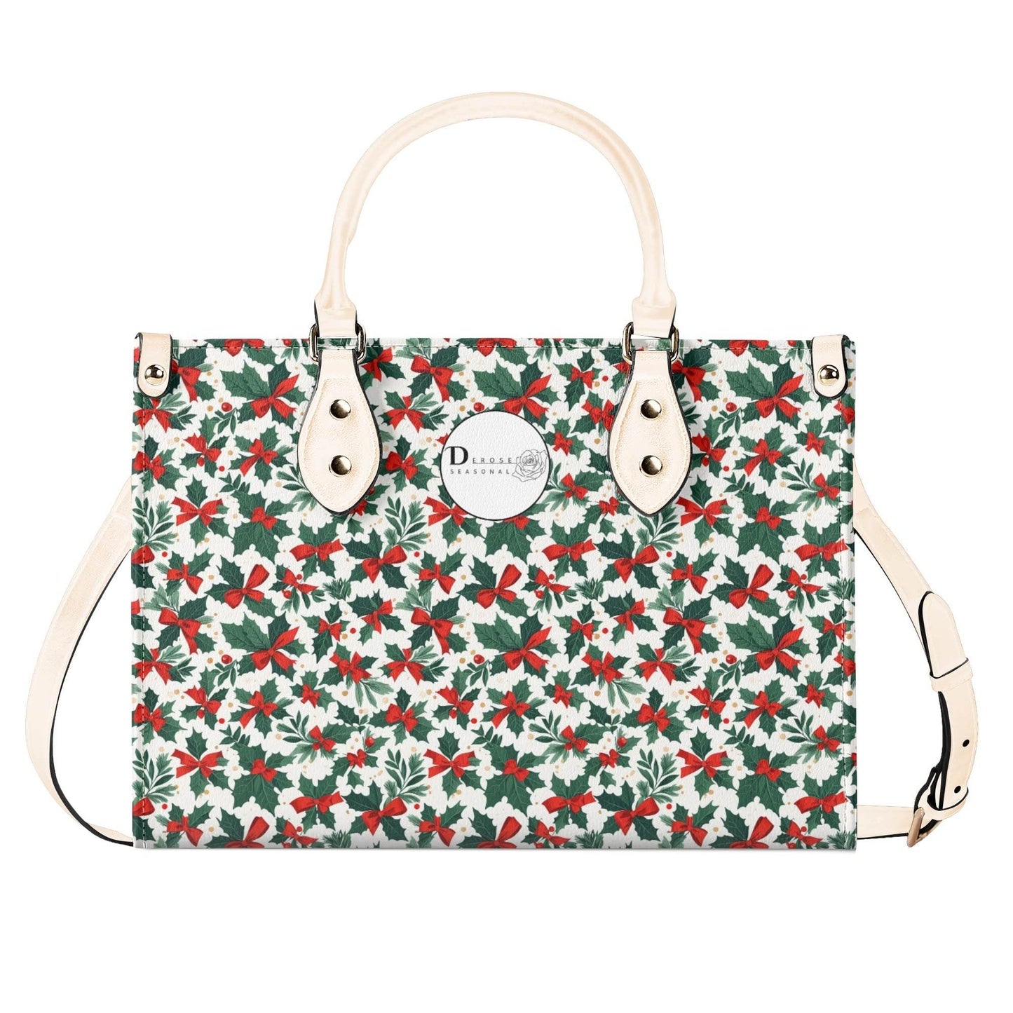 Holly Bow Luxury Women Leather Handbag (3 sizes) - DeRose Seasonal