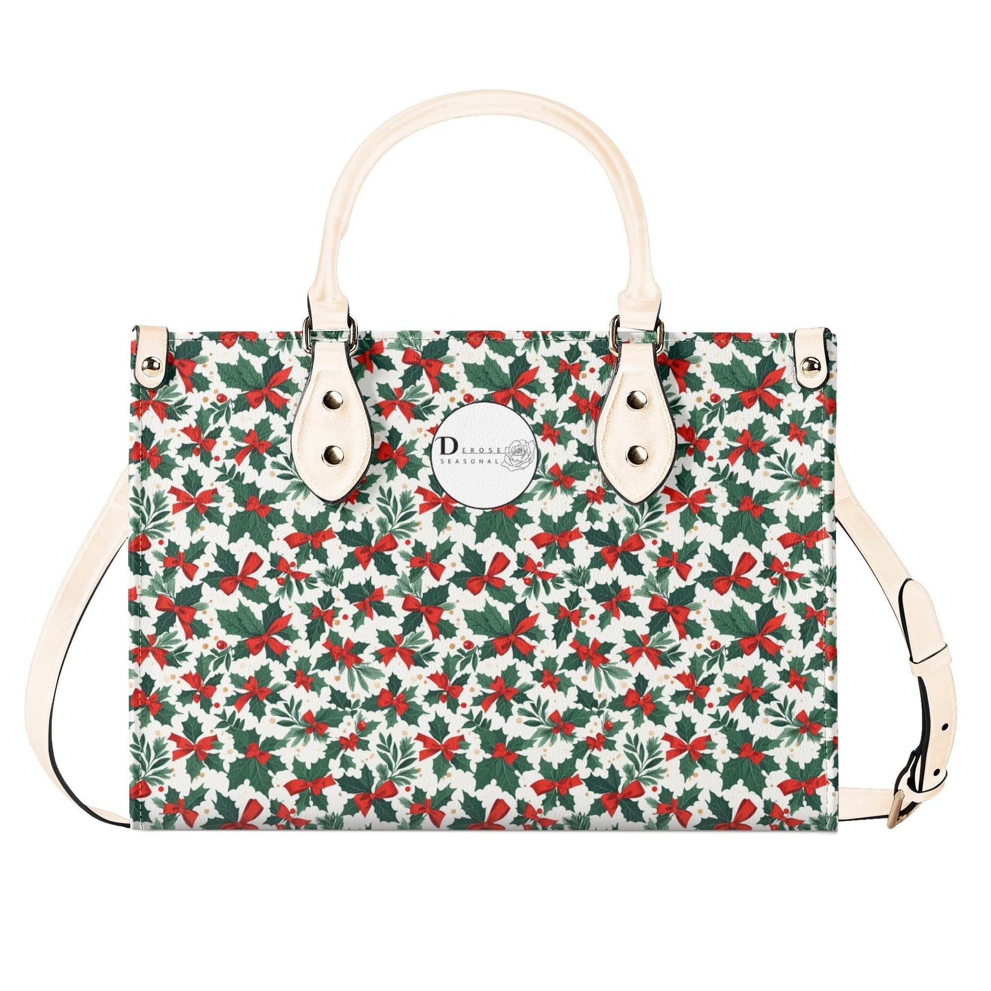 Holly Bow Luxury Women Leather Handbag (3 sizes) - DeRose Seasonal