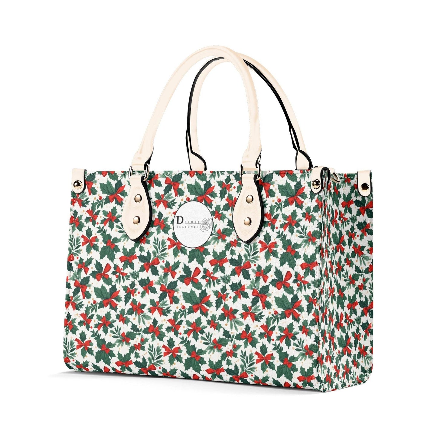 Holly Bow Luxury Women Leather Handbag (3 sizes) - DeRose Seasonal