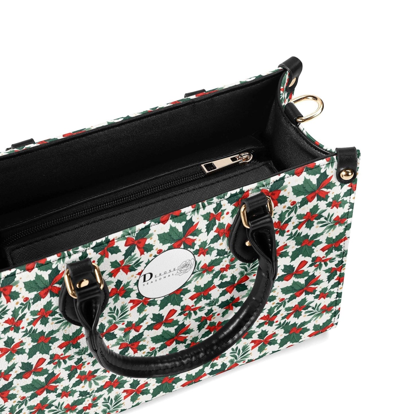Holly Bow Luxury Women Leather Handbag (3 sizes) - DeRose Seasonal