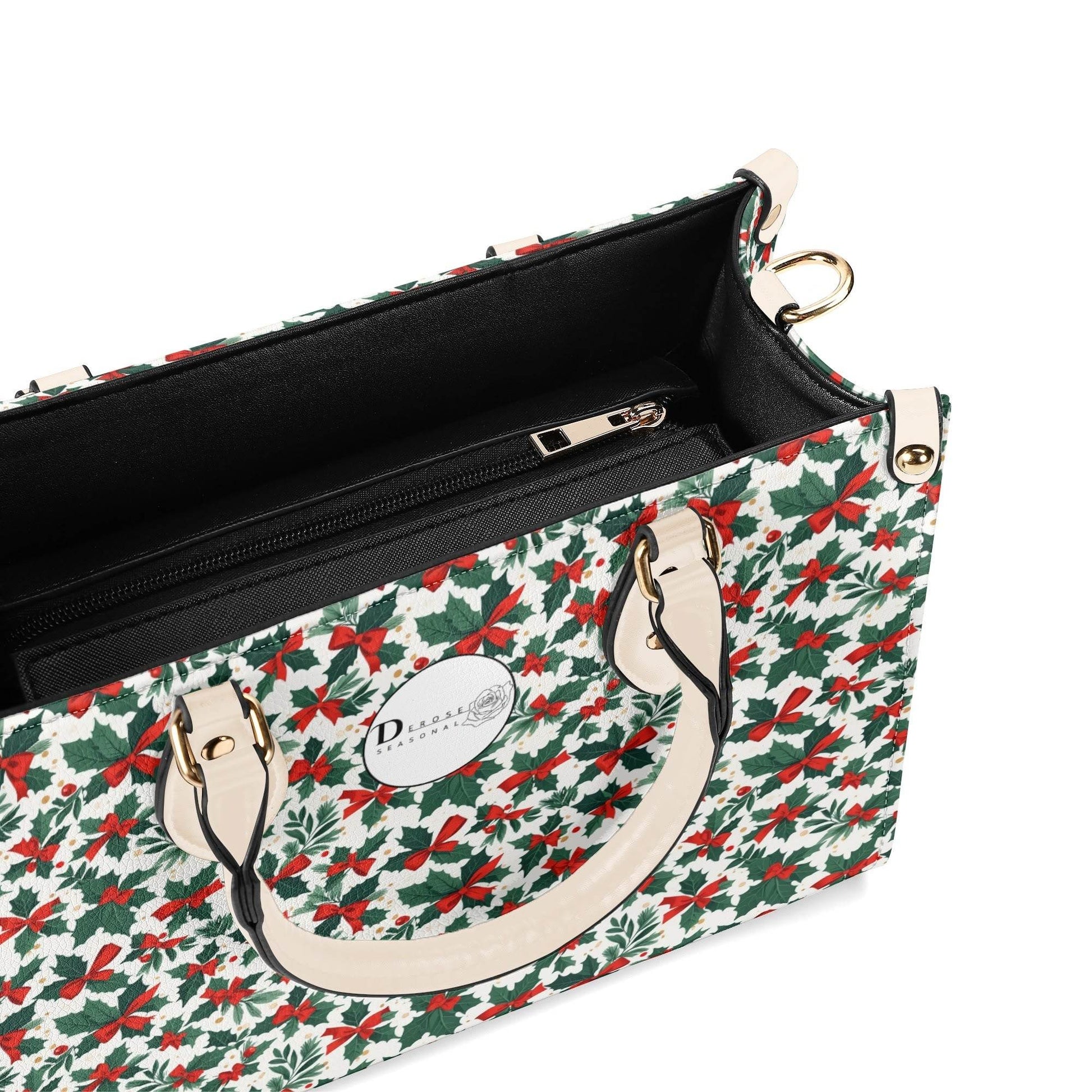 Holly Bow Luxury Women Leather Handbag (3 sizes) - DeRose Seasonal