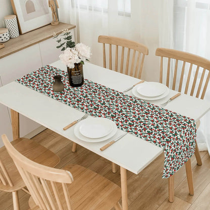 Holly Bow Polyester Table Runner - DeRose Seasonal