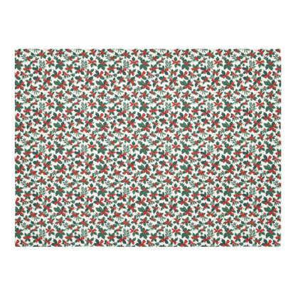 Holly Bow Polyester Tablecloth Polyester Tablecloth 70"x 52" DeRose Seasonal