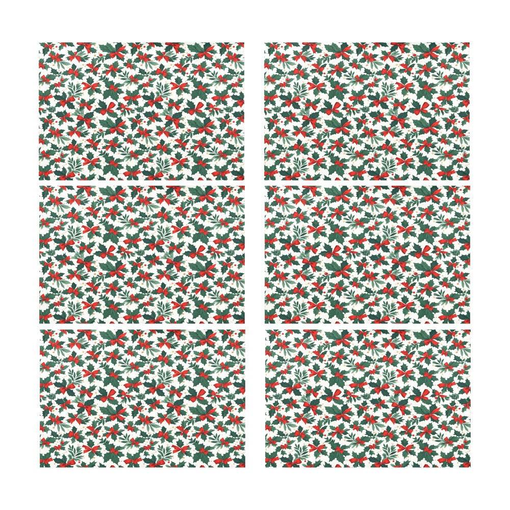 Holly Bow Table Placemat (set of 6) - DeRose Seasonal