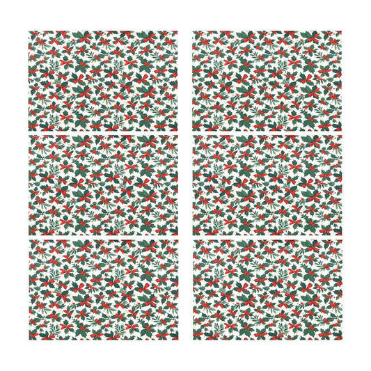 Holly Bow Table Placemat (set of 6) - DeRose Seasonal