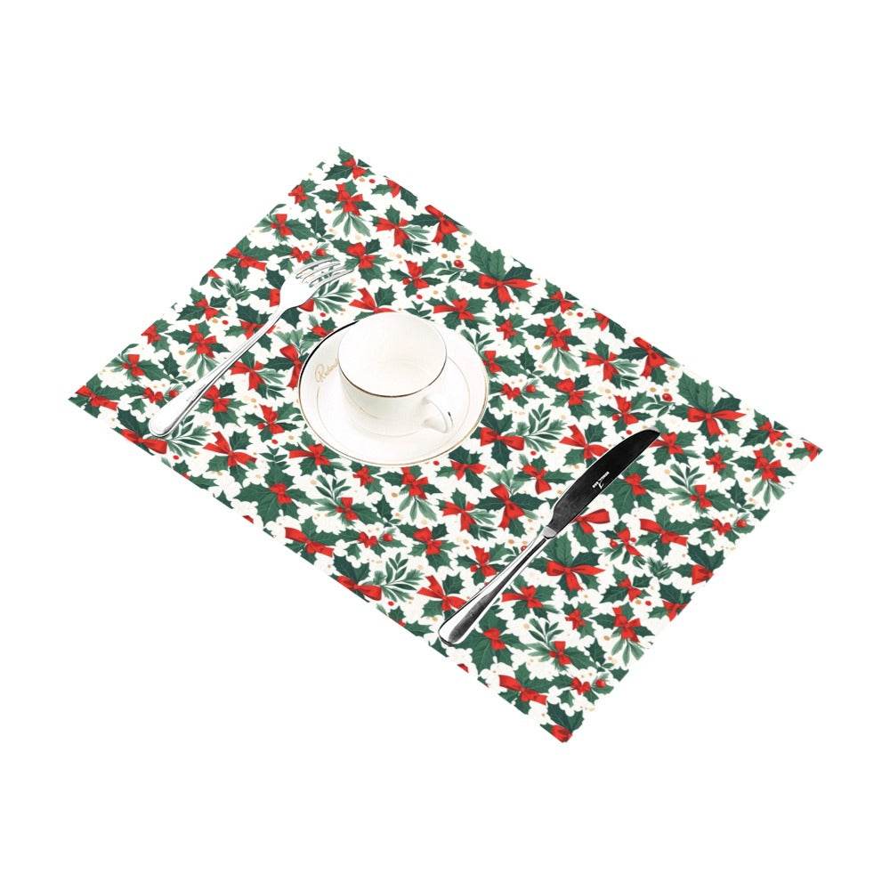 Holly Bow Table Placemat (set of 6) - DeRose Seasonal