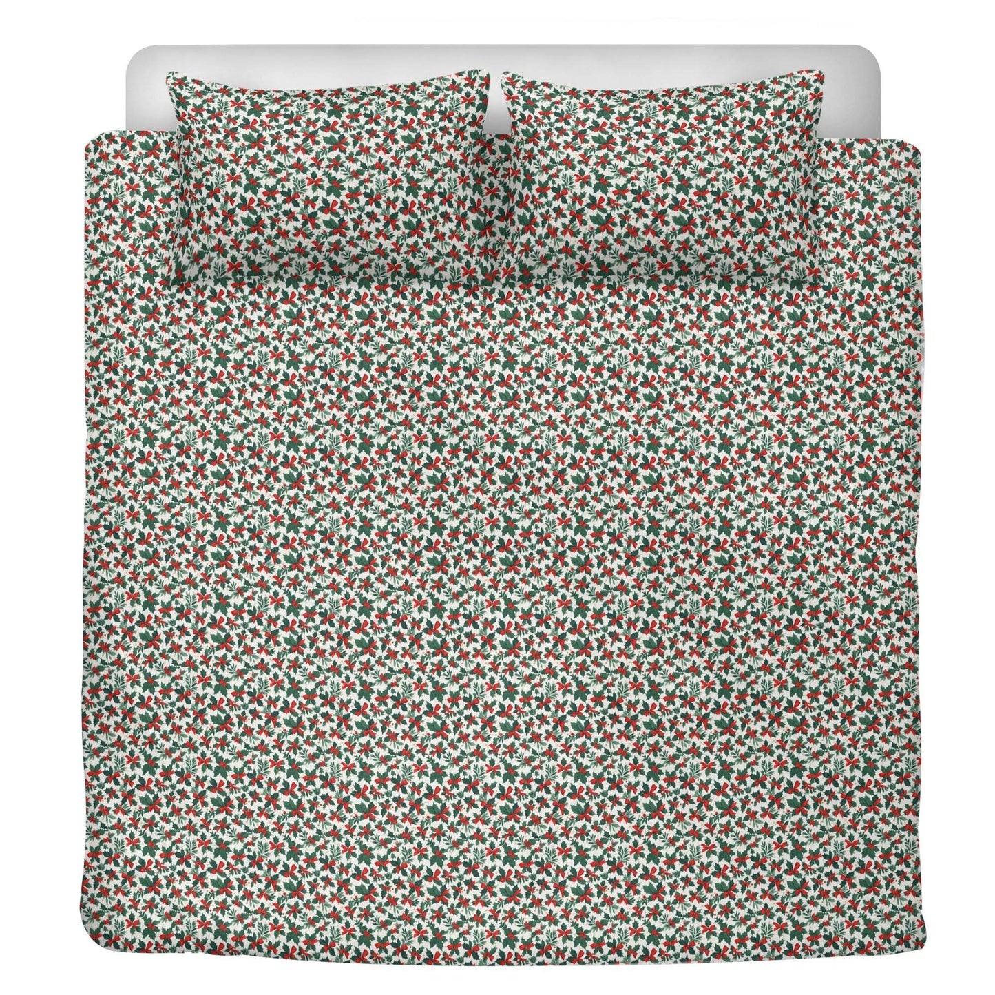 Holly Bows 3 Pcs Beddings - DeRose Seasonal
