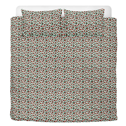 Holly Bows 3 Pcs Beddings - DeRose Seasonal