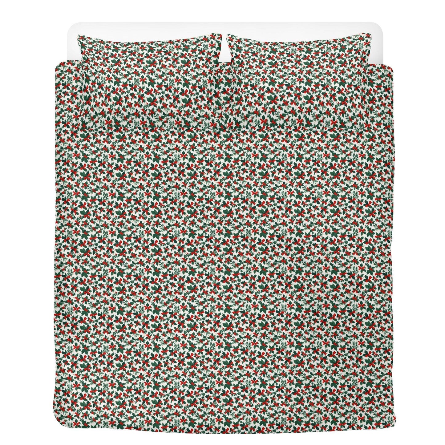 Holly Bows 3 Pcs Beddings - DeRose Seasonal