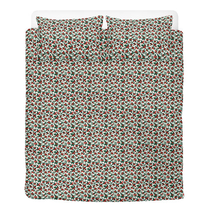 Holly Bows 3 Pcs Beddings - DeRose Seasonal