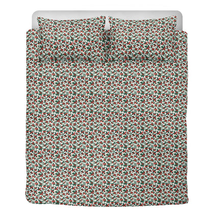 Holly Bows 3 Pcs Beddings - DeRose Seasonal