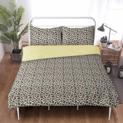 Holly Bows 3 Pcs Beddings - DeRose Seasonal