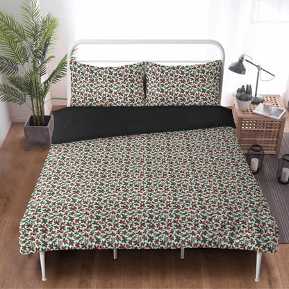 Holly Bows 3 Pcs Beddings - DeRose Seasonal