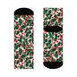 Christmas Holly Polyester Crew Socks 3 sizes - DeRose Seasonal