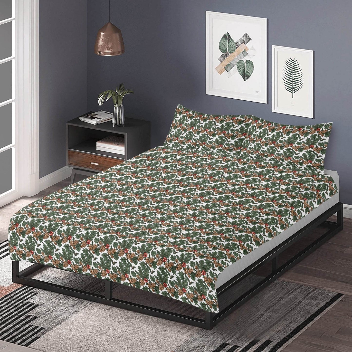 Holly Pine 3 Pcs Beddings - DeRose Seasonal