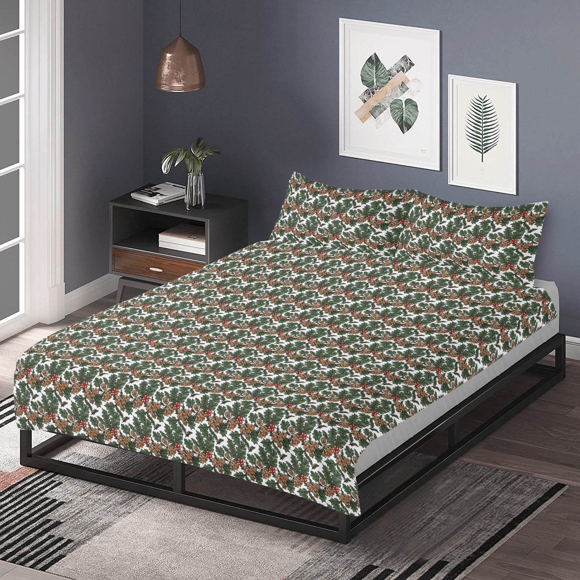 Holly Pine 3 Pcs Beddings - DeRose Seasonal