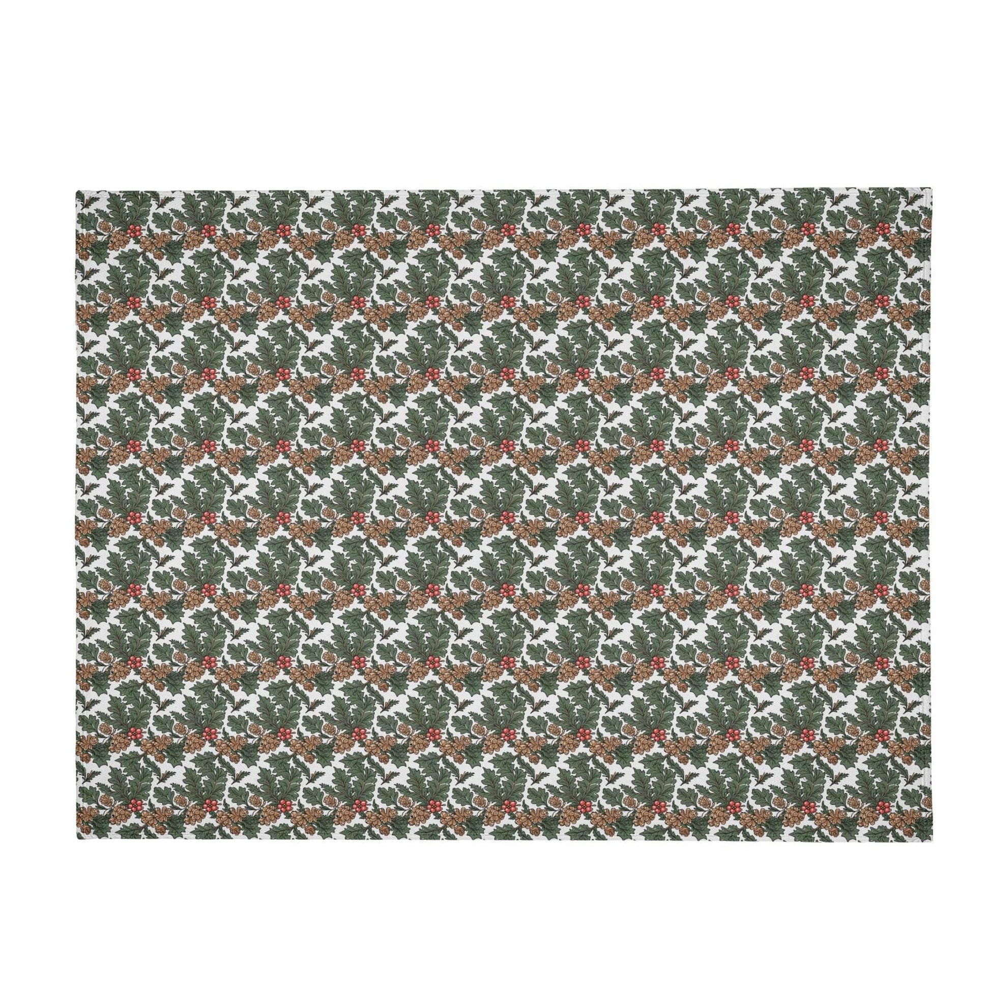 Holly Pine Flannel Breathable Blanket 4 Sizes - DeRose Seasonal