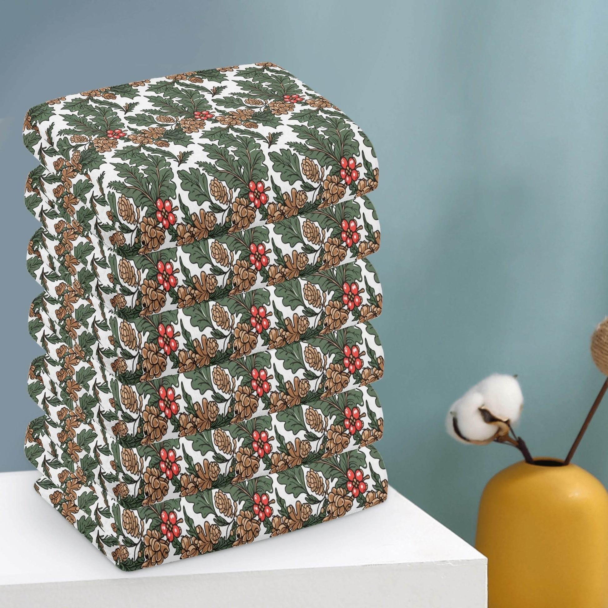 Holly Pine Hand Towels (6 Pcs) - DeRose Seasonal