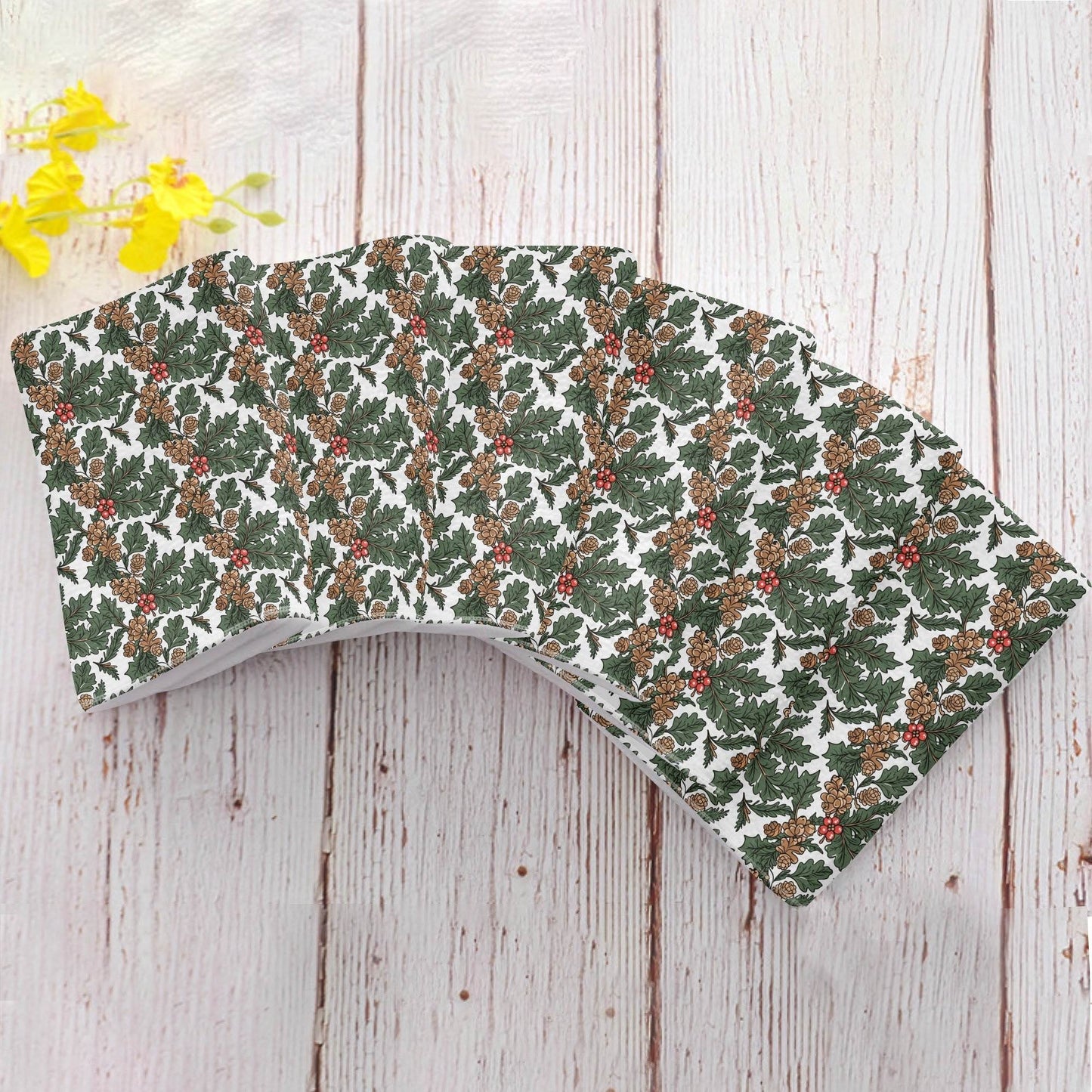 Holly Pine Hand Towels (6 Pcs) - DeRose Seasonal