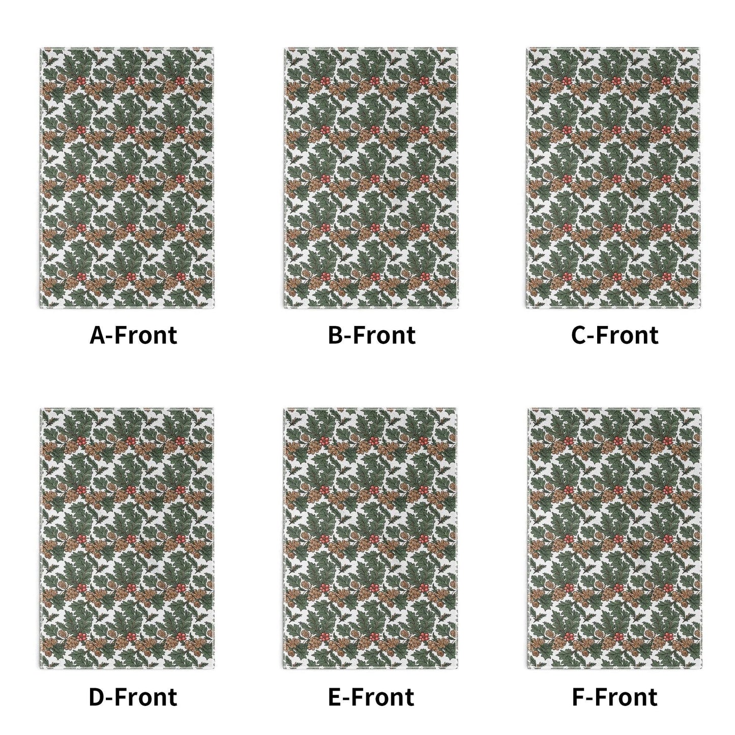 Holly Pine Hand Towels (6 Pcs) - DeRose Seasonal