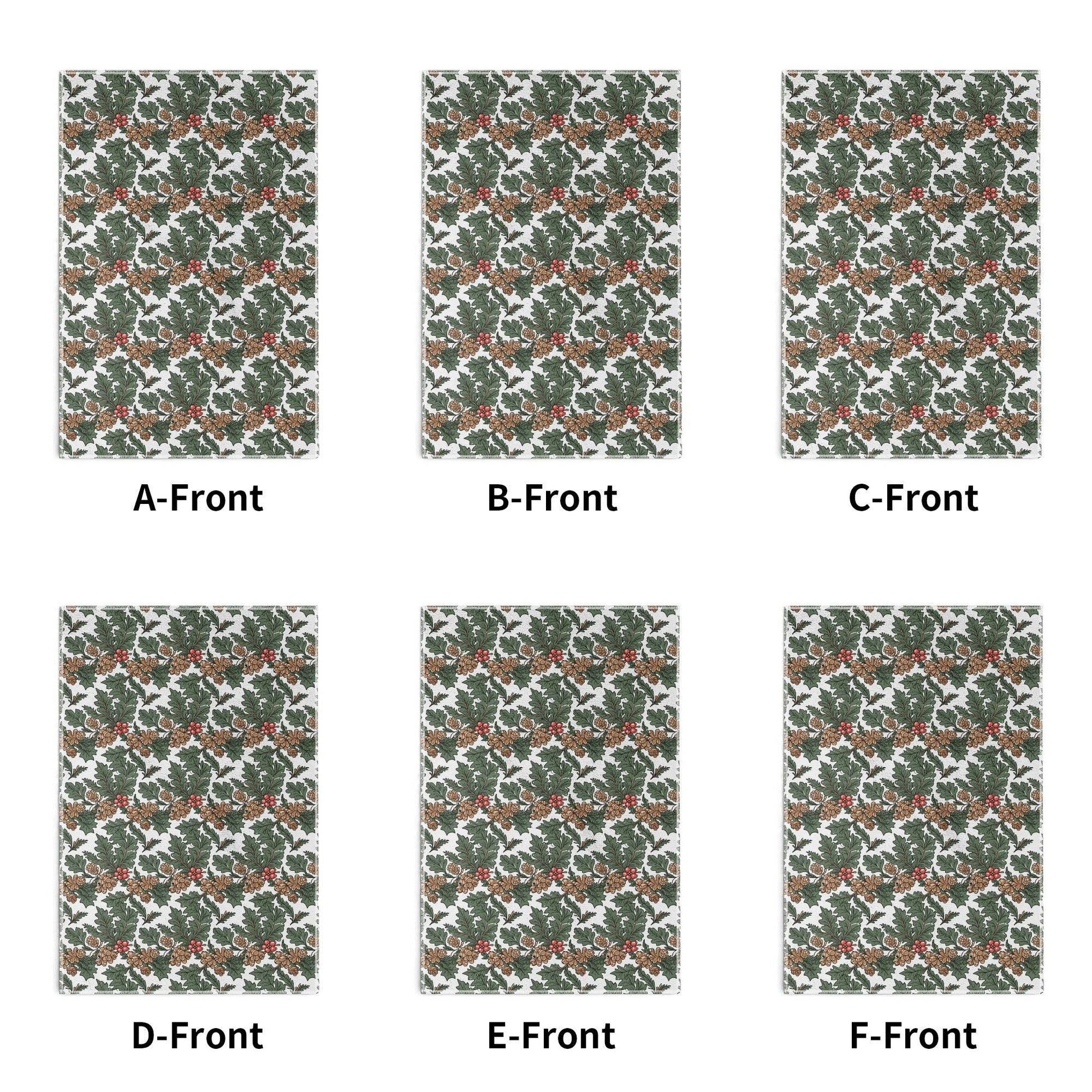 Holly Pine Hand Towels (6 Pcs) - DeRose Seasonal