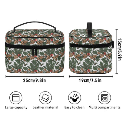 Holly Pine Leather Cosmetic Bag - DeRose Seasonal