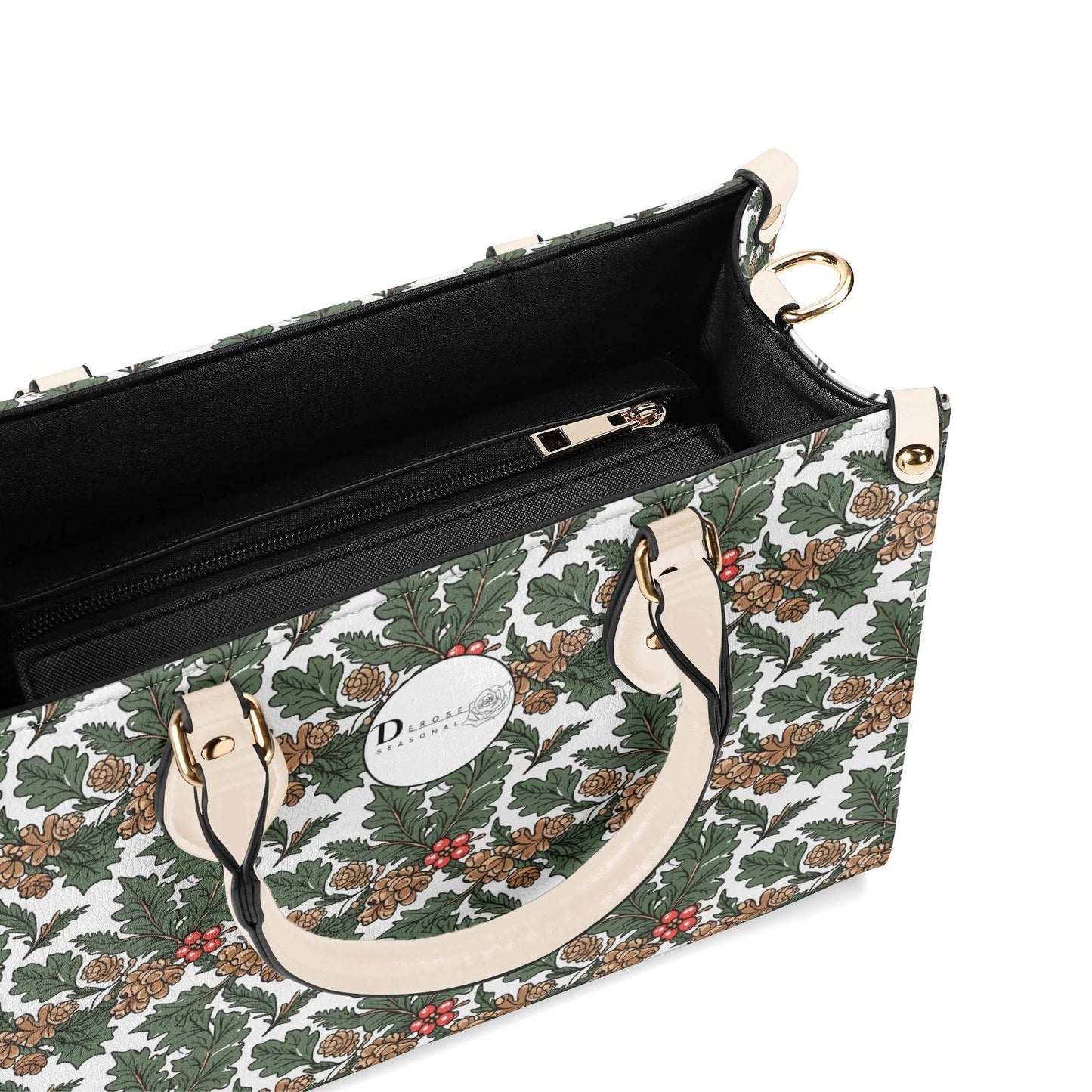 Holly Pine Luxury Women Leather Handbag (3 sizes) - DeRose Seasonal