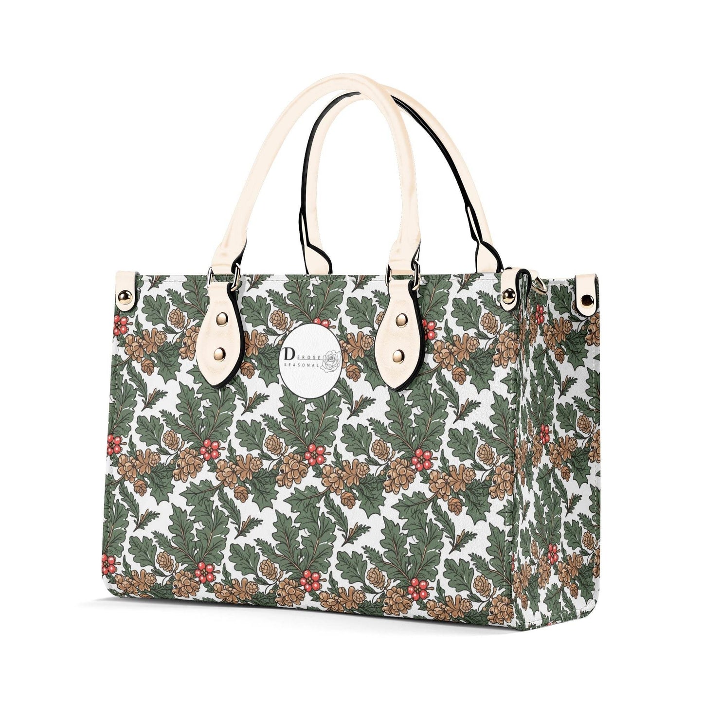Holly Pine Luxury Women Leather Handbag (3 sizes) - DeRose Seasonal
