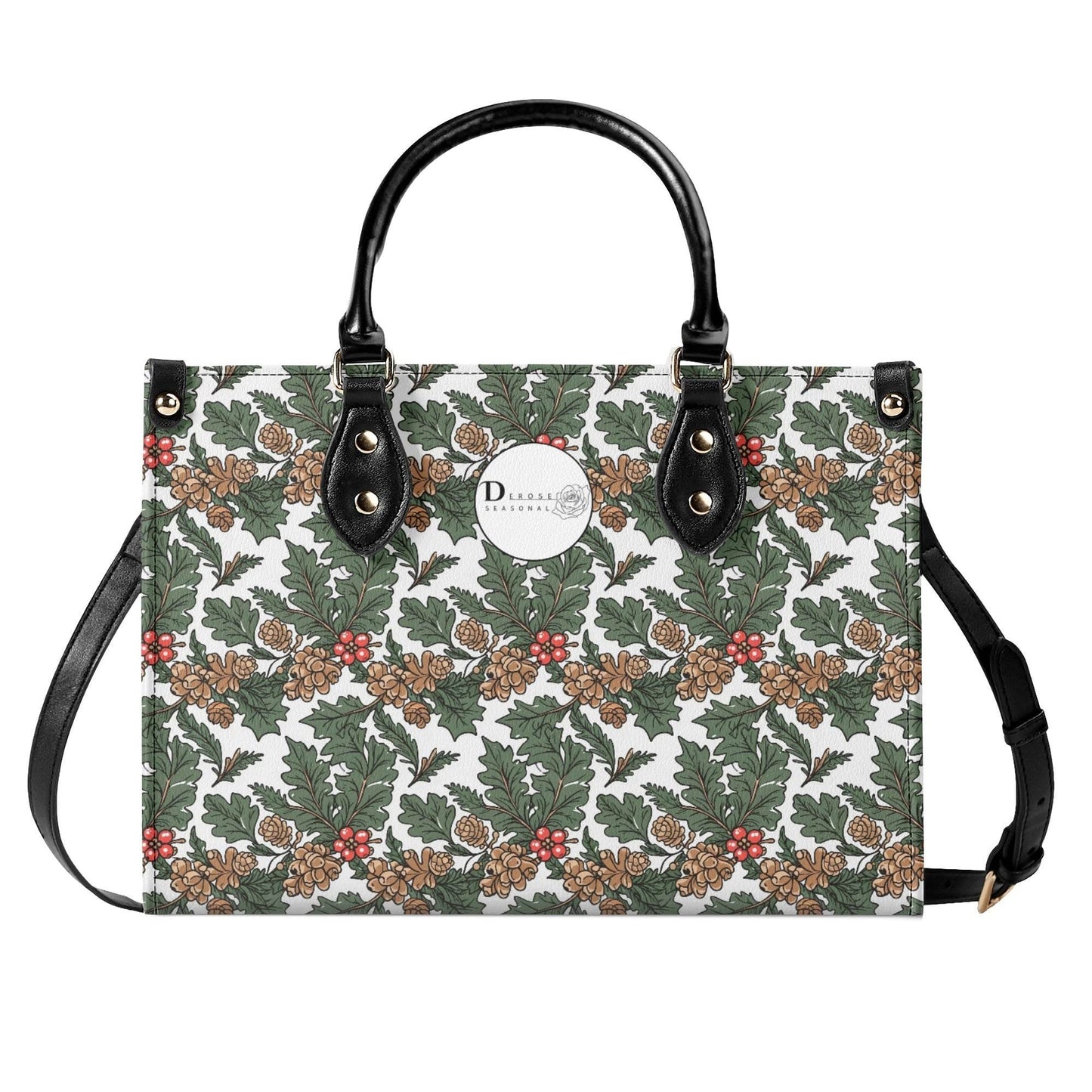 Holly Pine Luxury Women Leather Handbag (3 sizes) - DeRose Seasonal