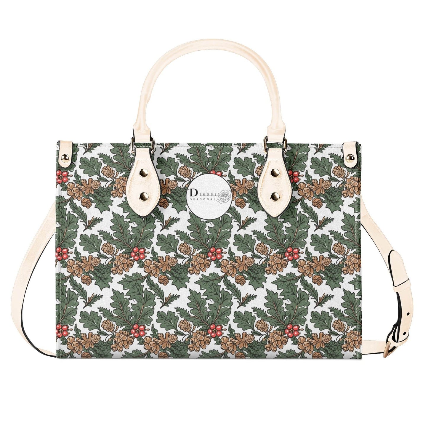 Holly Pine Luxury Women Leather Handbag (3 sizes) - DeRose Seasonal