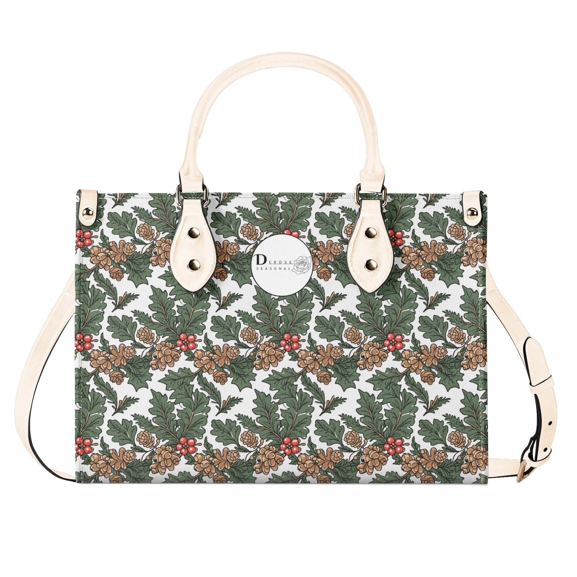 Holly Pine Luxury Women Leather Handbag (3 sizes) - DeRose Seasonal