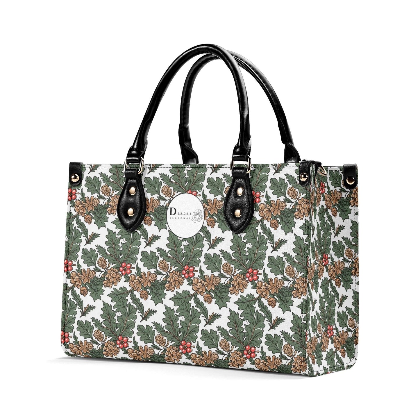 Holly Pine Luxury Women Leather Handbag (3 sizes) - DeRose Seasonal