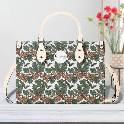 Holly Pine Luxury Women Leather Handbag (3 sizes) - DeRose Seasonal