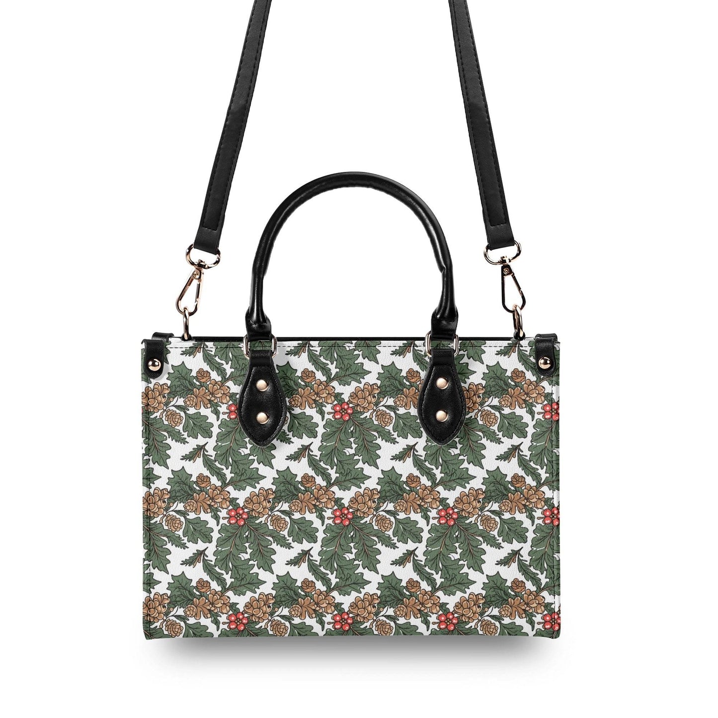 Holly Pine Luxury Women Leather Handbag (3 sizes) - DeRose Seasonal