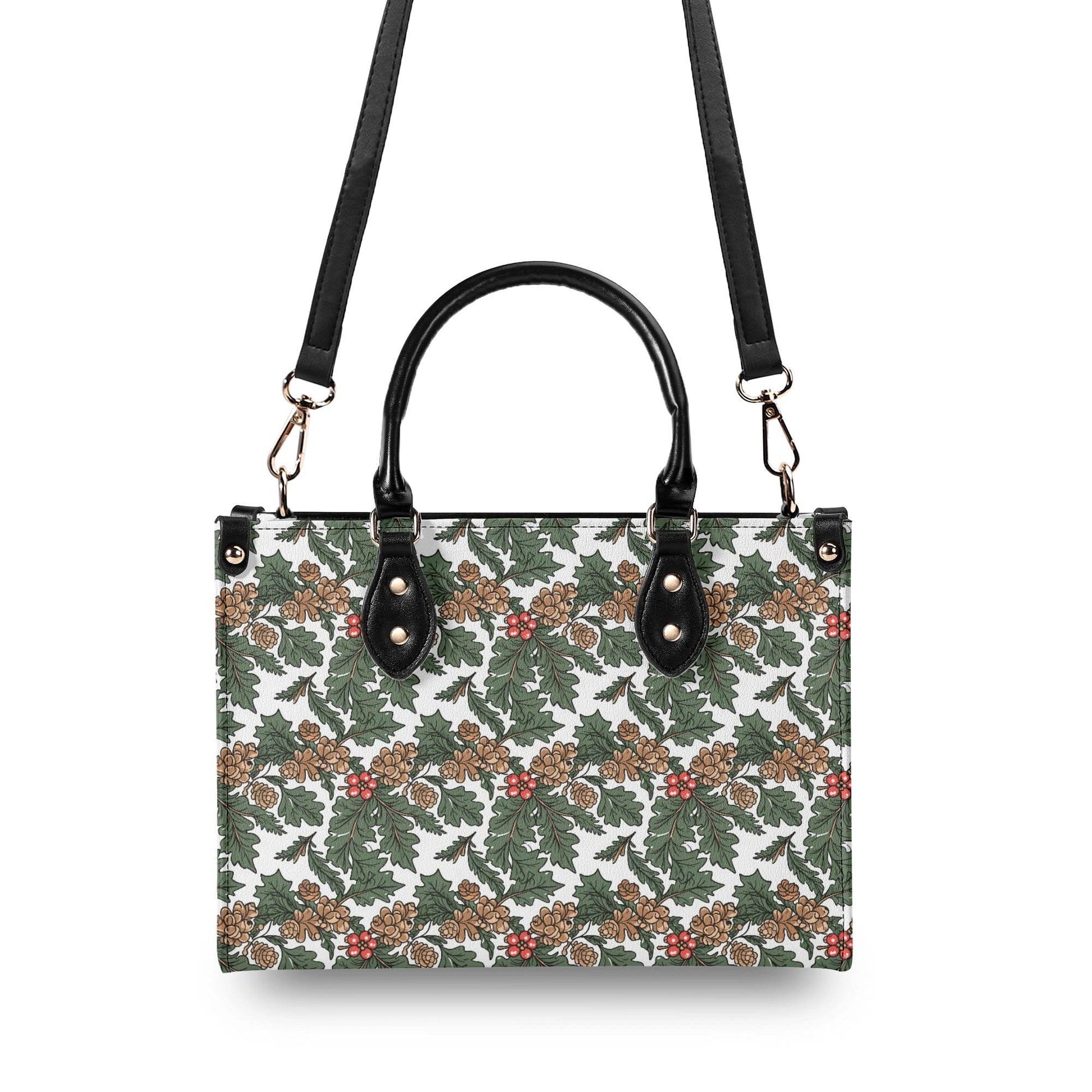 Holly Pine Luxury Women Leather Handbag (3 sizes) - DeRose Seasonal