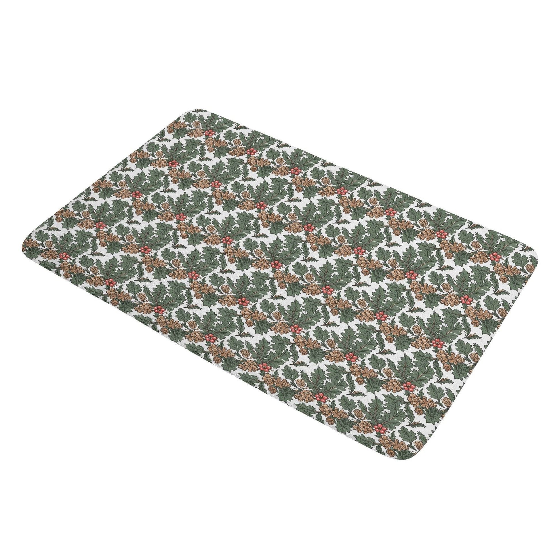 Holly Pine Plush Indoor Doormat - DeRose Seasonal