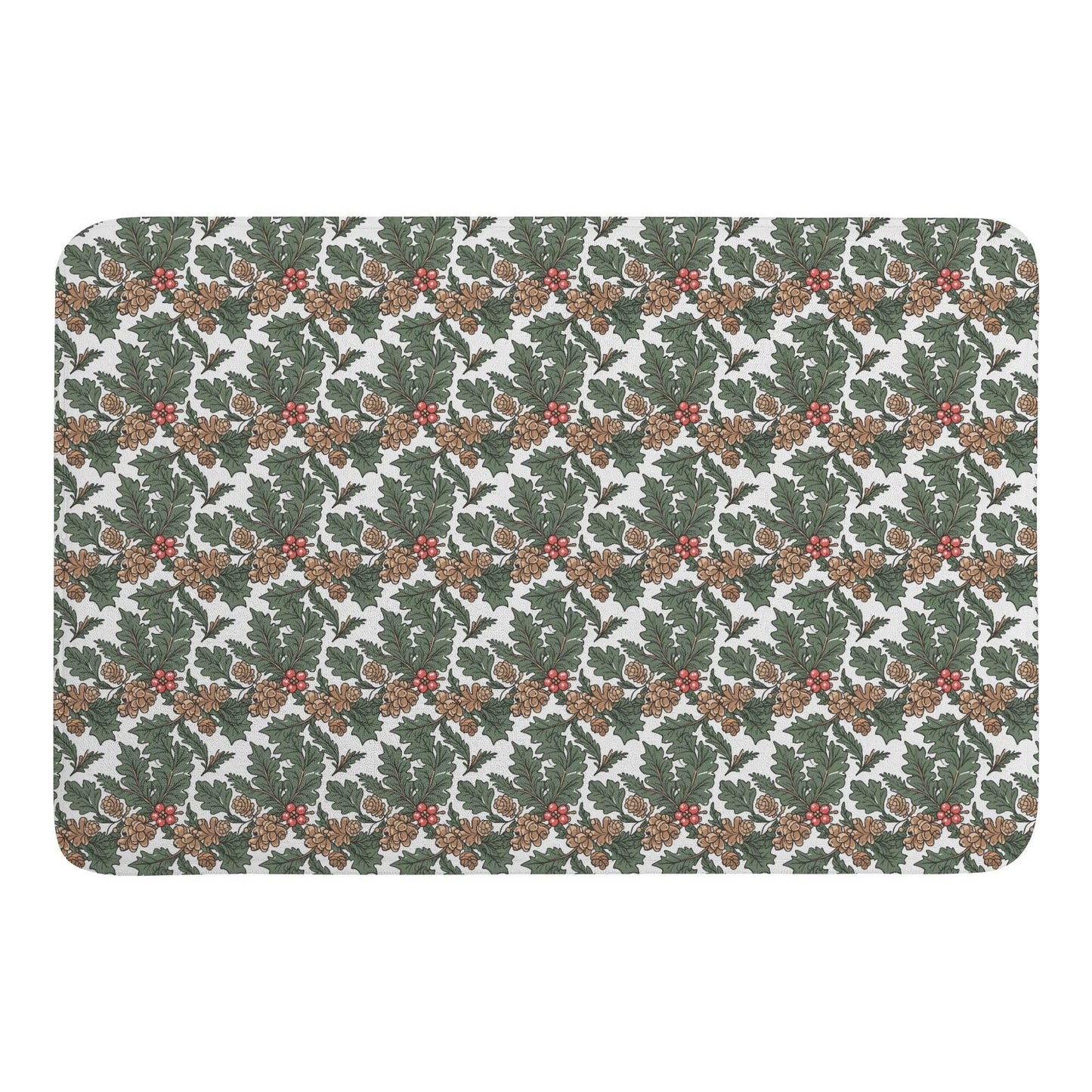 Holly Pine Plush Indoor Doormat - DeRose Seasonal