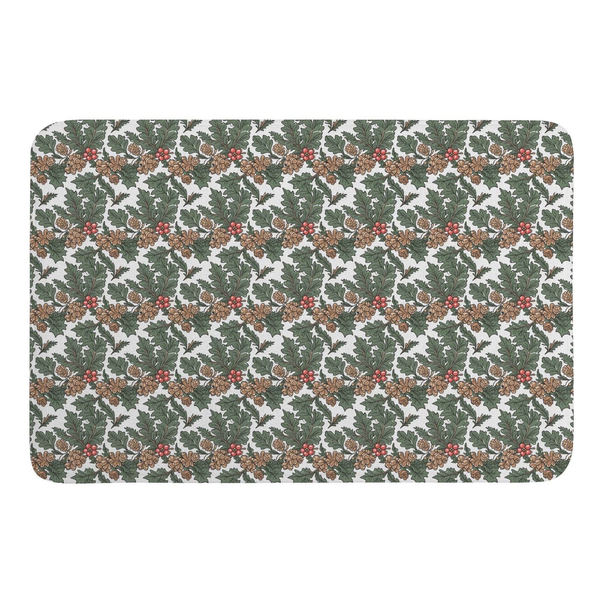 Holly Pine Plush Indoor Doormat - DeRose Seasonal