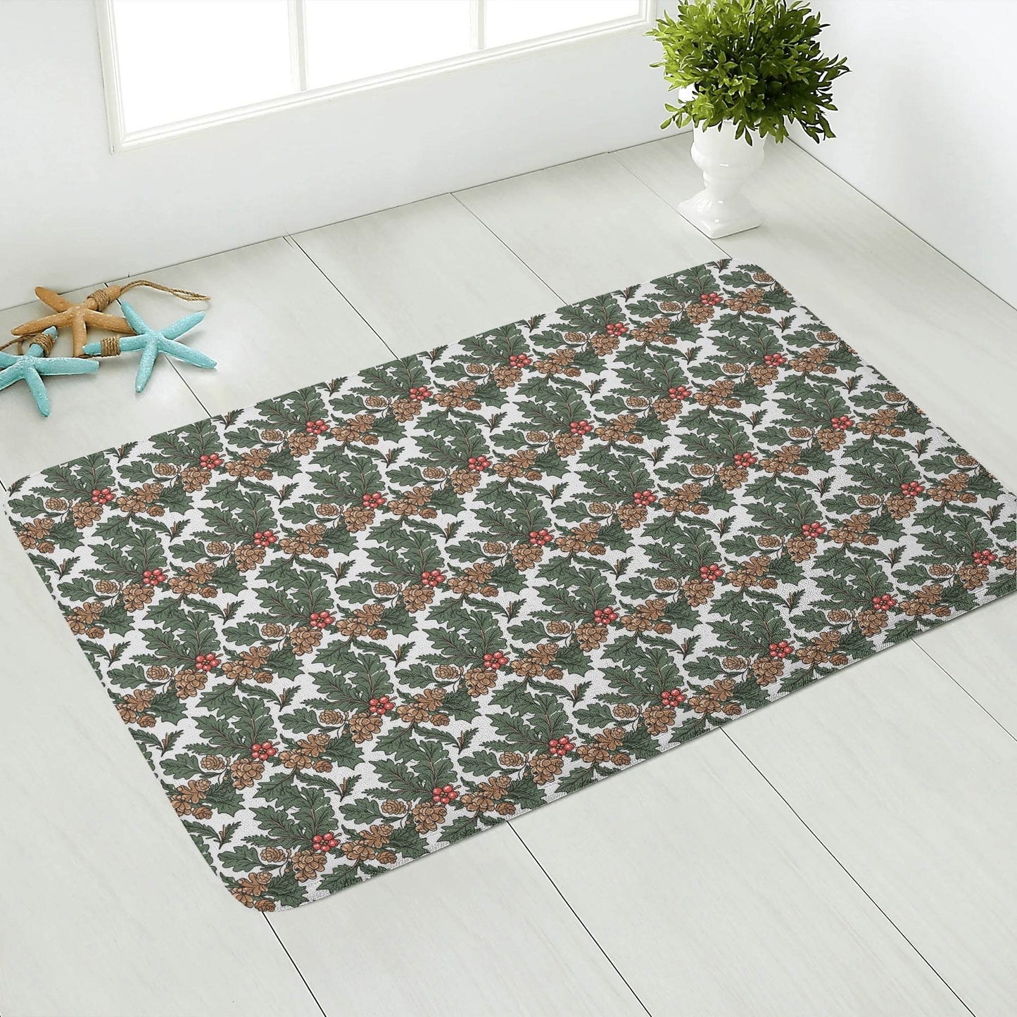 Holly Pine Plush Indoor Doormat - DeRose Seasonal