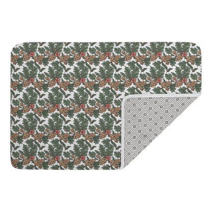 Holly Pine Plush Indoor Doormat - DeRose Seasonal