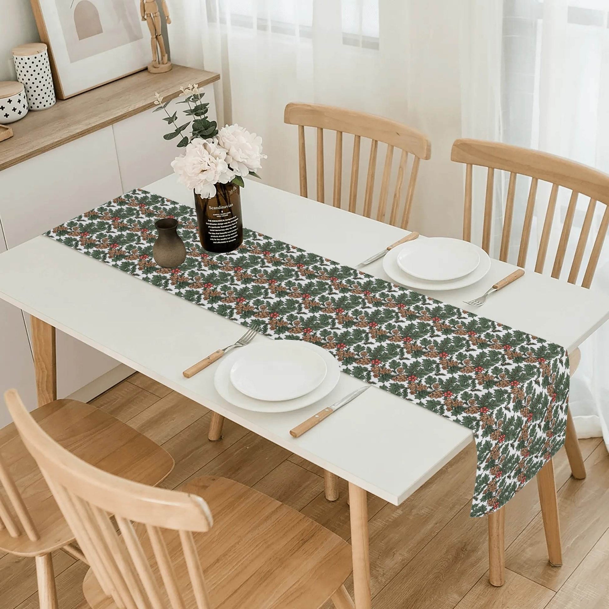 Holly Pine Polyester Table Runner - DeRose Seasonal