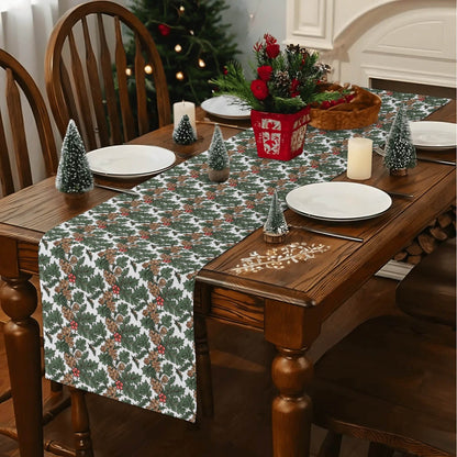 Holly Pine Polyester Table Runner - DeRose Seasonal