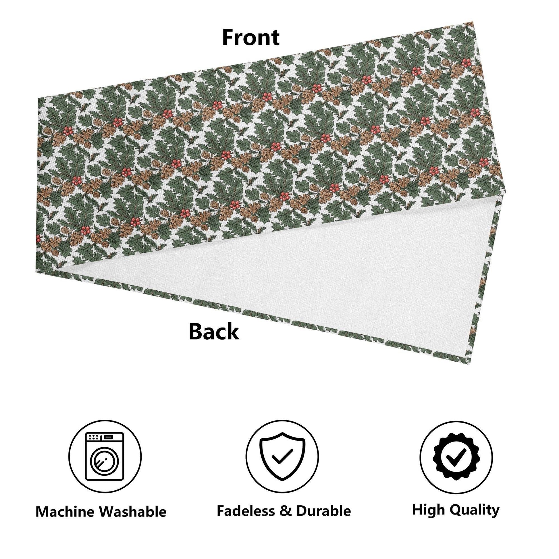 Holly Pine Polyester Table Runner - DeRose Seasonal