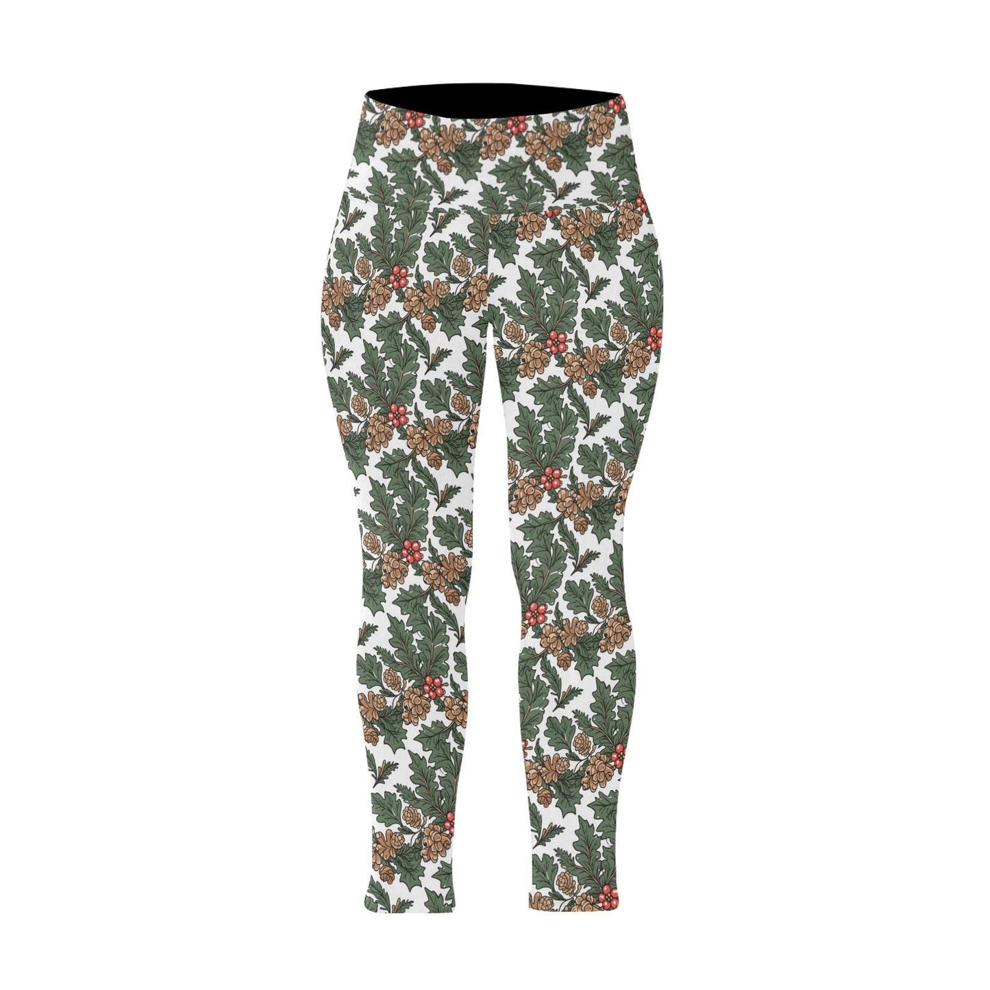 Holly Pine Women's Plus Size High Waited Leggings Women's High Waist Leggings(Plus Size)(ModelL45) - DeRose Seasonal