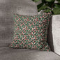 Christmas Holly Spun Polyester Square Pillowcase - DeRose Seasonal