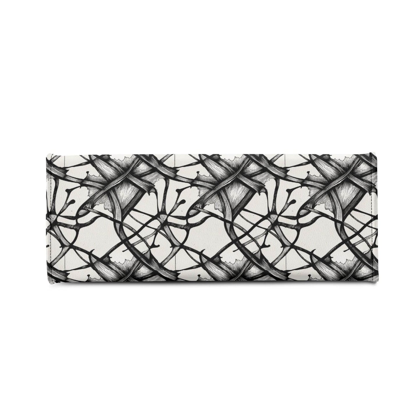 Ink Floral Luxury Women's Leather Handbag (3 sizes) - DeRose Seasonal