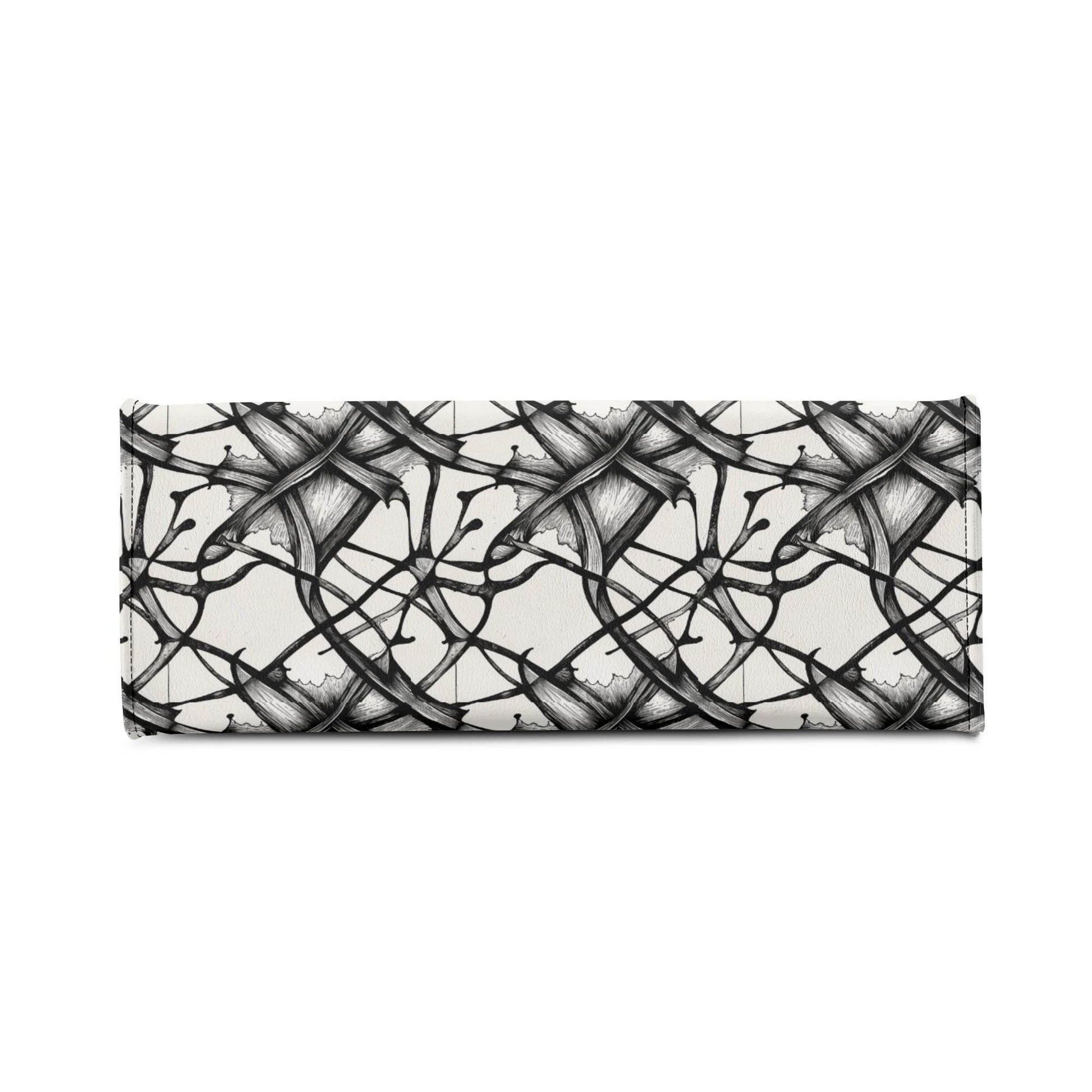 Ink Floral Luxury Women's Leather Handbag (3 sizes) - DeRose Seasonal