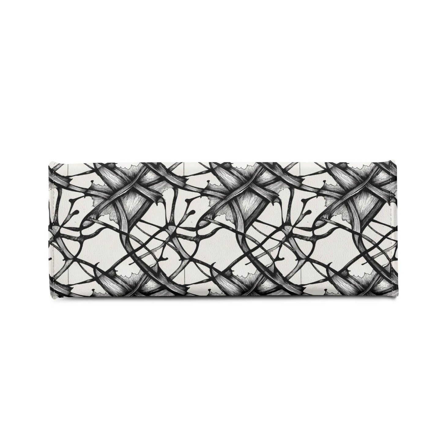 Ink Floral Luxury Women's Leather Handbag (3 sizes) - DeRose Seasonal